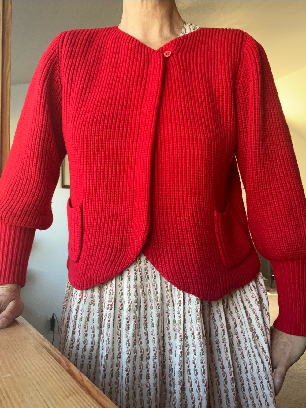 Vintage Chunky Knit Cardigan